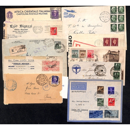 1215 - World War Two. 1939-1945 Covers and cards including 1939 cover from an Italian serviceman in Spain, ... 