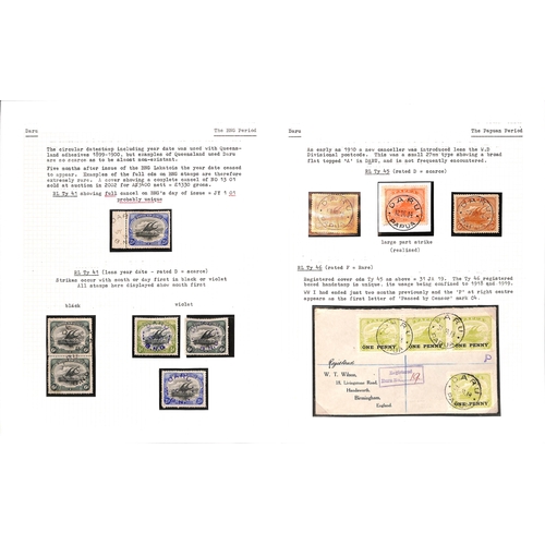 1348 - Daru. 1901-35 Covers and a part cover (4), pieces (2) and stamps (16), cancels and handstamps compri... 