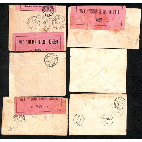 1385 - P.O.W Ships. 1900-01 Covers, one endorsed from a Boer P.O.W on the 