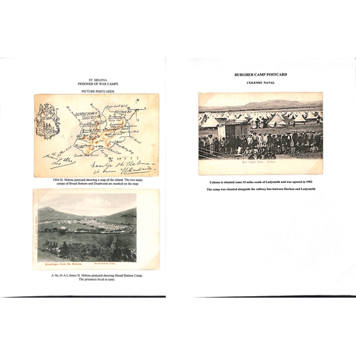 1386 - P.O.W Mail. 1901-04 Covers and cards including picture postcard with a printed map and arms of St. H... 