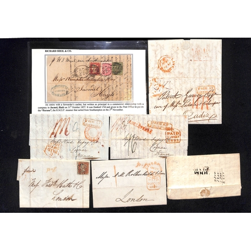 308 - Liverpool. 1773-1907 Entire letters, covers and cards, with 1773 