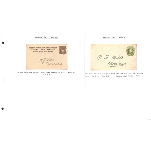 1230 - Postal Stationery. 1893-96 Postal stationery comprising B.E.A issue ½a, 1a postcards and 2½... 