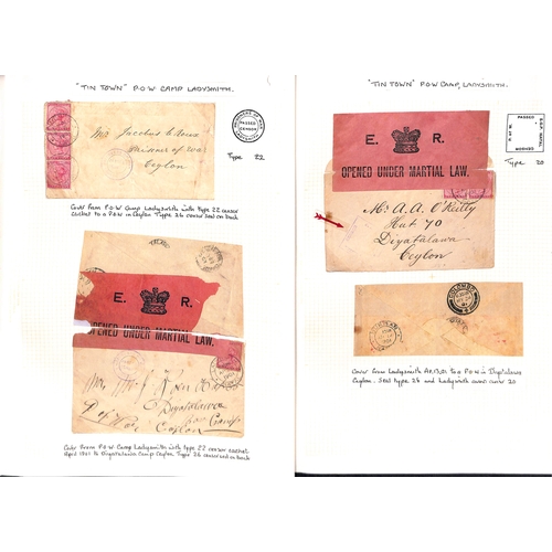 1387 - P.O.W Mail. 1900-02 Covers from P.O.Ws in Cape Town (3, probably from P.O.W ships) or to Greenpoint ... 