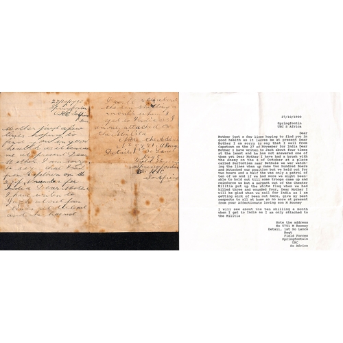 1390 - Various letters and documents including 1871 commission document appointing William Monckton a Lieut... 