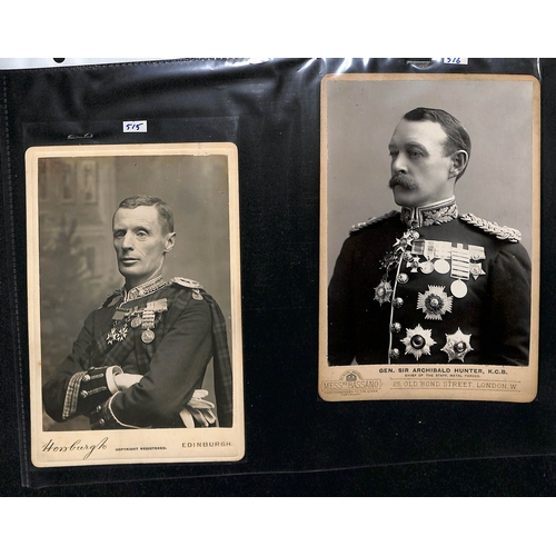 1399 - British Army Commanders - Photos. Cabinet photos of Baden Powell, Earl of Rosslyn, Pole-Carew, Ian H... 