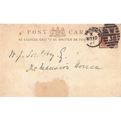 1404 - Lord Roberts. 1893 ½d Postcard and 1900-10 covers (7) from Roberts, with two 1900 stampless off... 