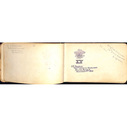 1409 - Autograph book containing the autographs of about 35 soldiers, several from the hospital at Mooi Riv... 