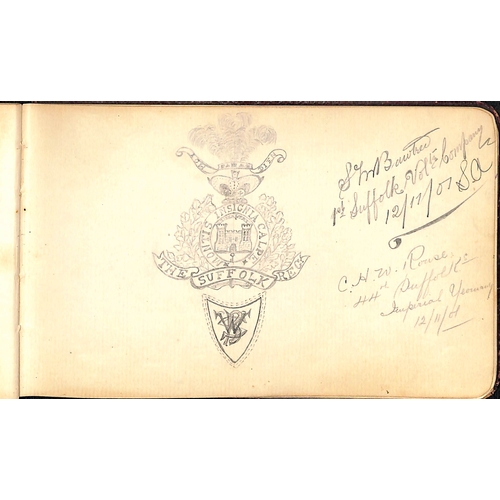 1409 - Autograph book containing the autographs of about 35 soldiers, several from the hospital at Mooi Riv... 