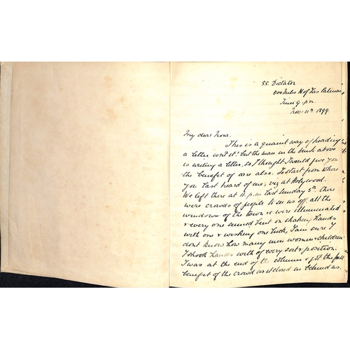 1410 - 1899 (Nov 11) - 1900 (July 10) Notebook containing copies of letters from an officer (Henry) in the ... 