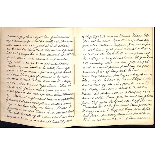 1410 - 1899 (Nov 11) - 1900 (July 10) Notebook containing copies of letters from an officer (Henry) in the ... 