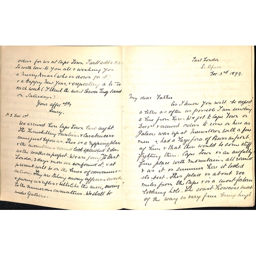 1410 - 1899 (Nov 11) - 1900 (July 10) Notebook containing copies of letters from an officer (Henry) in the ... 