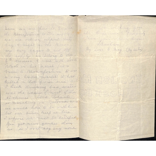 1410 - 1899 (Nov 11) - 1900 (July 10) Notebook containing copies of letters from an officer (Henry) in the ... 