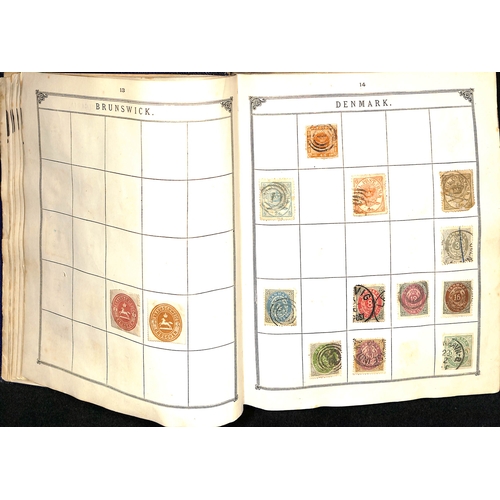 799 - c.1901 Lincoln Stamp Album, some reasonable stamps include China 1897 1c on Small Dragon 1c (S.G. 34... 