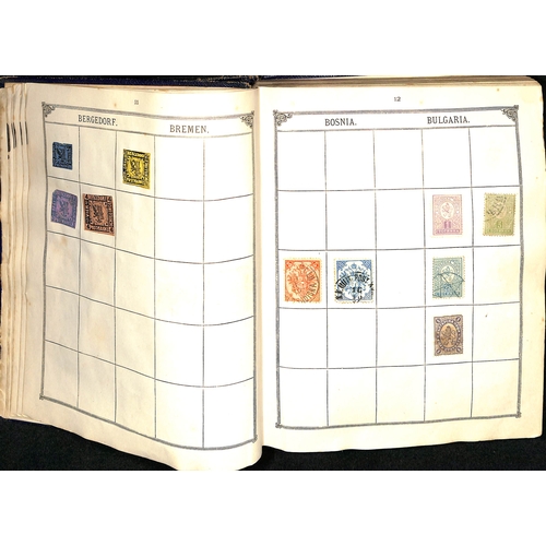 799 - c.1901 Lincoln Stamp Album, some reasonable stamps include China 1897 1c on Small Dragon 1c (S.G. 34... 