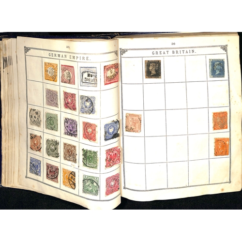 799 - c.1901 Lincoln Stamp Album, some reasonable stamps include China 1897 1c on Small Dragon 1c (S.G. 34... 