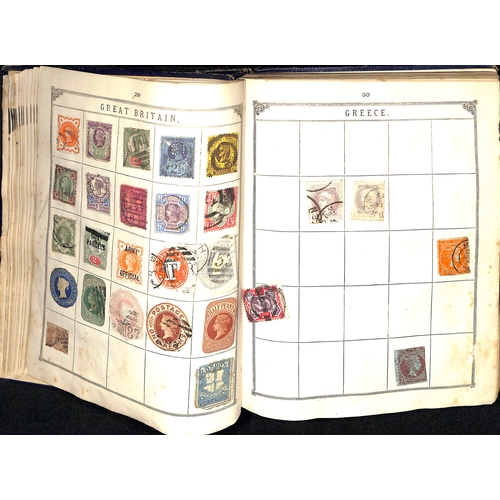 799 - c.1901 Lincoln Stamp Album, some reasonable stamps include China 1897 1c on Small Dragon 1c (S.G. 34... 