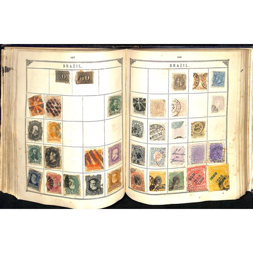 799 - c.1901 Lincoln Stamp Album, some reasonable stamps include China 1897 1c on Small Dragon 1c (S.G. 34... 