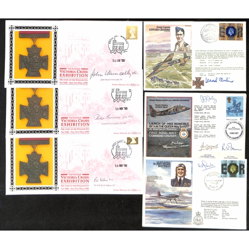 76 - QEII Covers and stamps including R.A.F flown covers with various signatures including Leonard Cheshi... 