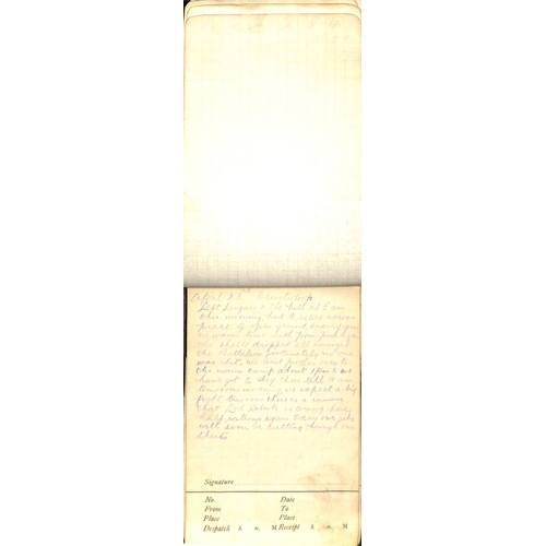 1413 - 1902 (Mar. - May) Diary kept by Pte H. Dyson, working blockhouse duty near Nylstrom, 34 pages descri... 