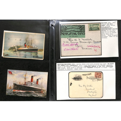 593 - c.1905-30 Picture postcards of Cunard or White Star ships including woven silk cards of R.M.S 