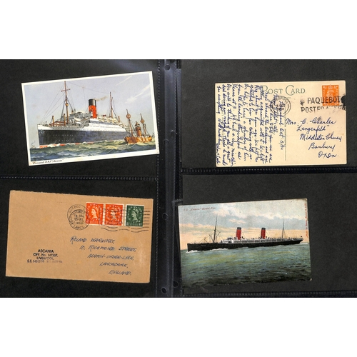 593 - c.1905-30 Picture postcards of Cunard or White Star ships including woven silk cards of R.M.S 