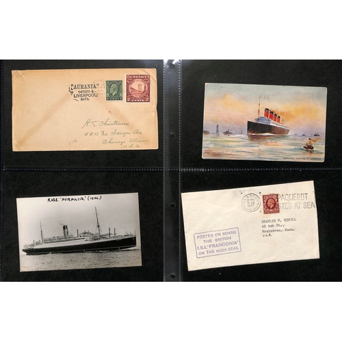 593 - c.1905-30 Picture postcards of Cunard or White Star ships including woven silk cards of R.M.S 