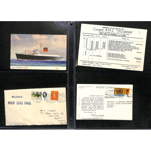 593 - c.1905-30 Picture postcards of Cunard or White Star ships including woven silk cards of R.M.S 