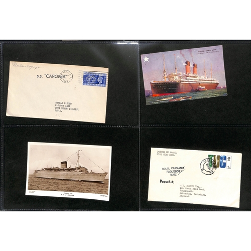 593 - c.1905-30 Picture postcards of Cunard or White Star ships including woven silk cards of R.M.S 