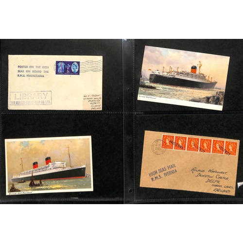 593 - c.1905-30 Picture postcards of Cunard or White Star ships including woven silk cards of R.M.S 