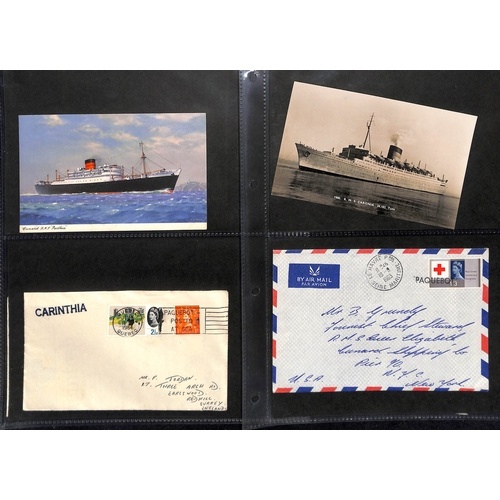 593 - c.1905-30 Picture postcards of Cunard or White Star ships including woven silk cards of R.M.S 