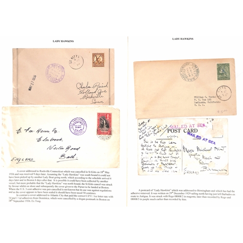 666 - Lady Boats. 1928-52 Covers and cards posted on the five Lady Boats with various cachets and Paquebot... 