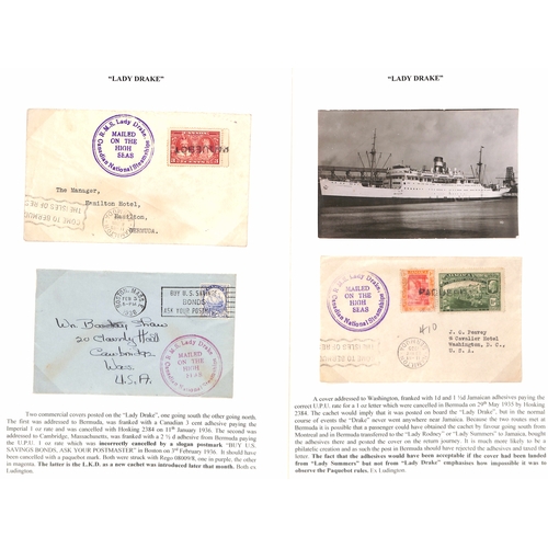 666 - Lady Boats. 1928-52 Covers and cards posted on the five Lady Boats with various cachets and Paquebot... 