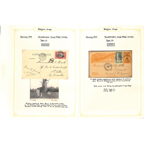 937 - 1909-22 Covers and cards with 'Congo Belge' overprints or Mols issues, the study of the cancellation... 