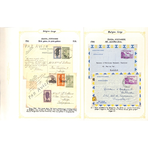 942 - Postal Stationery. 1886-1958 Postcards or reply cards unused (24) or used (91), also two air letters... 