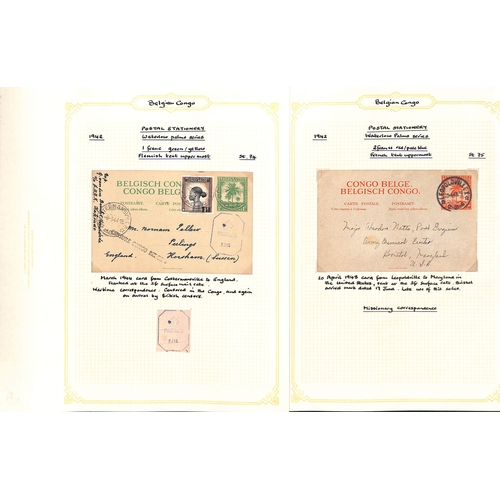 942 - Postal Stationery. 1886-1958 Postcards or reply cards unused (24) or used (91), also two air letters... 