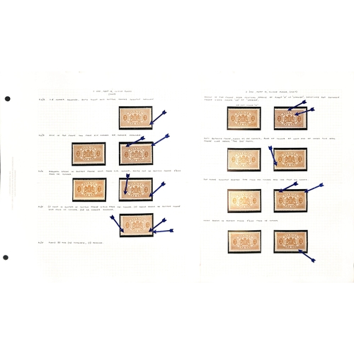 1493 - Officials. 1881-95 Perf 13 Issue, the detailed study of shades and plate varieties written up in an ... 