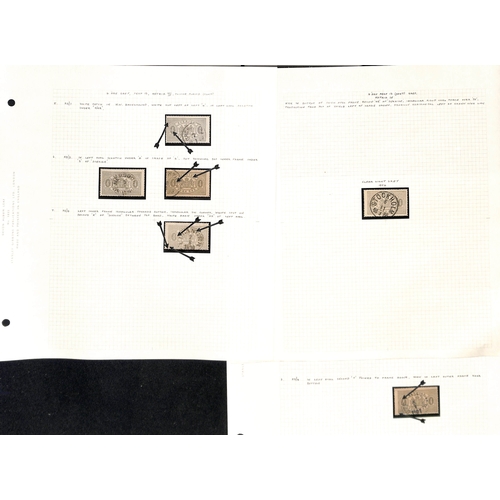 1493 - Officials. 1881-95 Perf 13 Issue, the detailed study of shades and plate varieties written up in an ... 