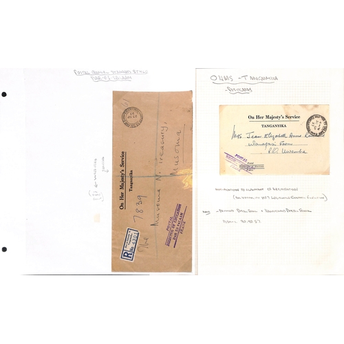 1512 - Official Mail. 1931-62 Official covers and cards (79) in an album, mainly stampless covers with Post... 