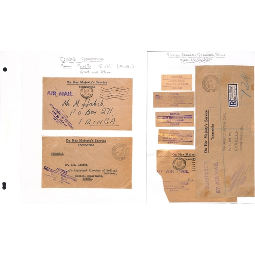 1512 - Official Mail. 1931-62 Official covers and cards (79) in an album, mainly stampless covers with Post... 