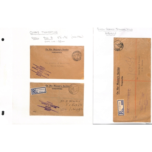 1512 - Official Mail. 1931-62 Official covers and cards (79) in an album, mainly stampless covers with Post... 