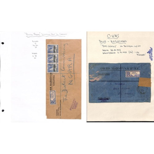 1512 - Official Mail. 1931-62 Official covers and cards (79) in an album, mainly stampless covers with Post... 