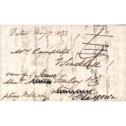 383 - 1833 Entire letter from Bombay to Liverpool 