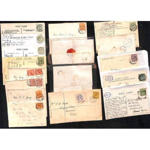 273 - c.1844-1970 Covers and cards with prestamp and stampless, undated circles, numerals (with 1852 