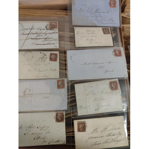 330 - 1772-1858 Entire letters, entires and covers with prestamp, Penny Posts, undated circles (50), 1845 ... 