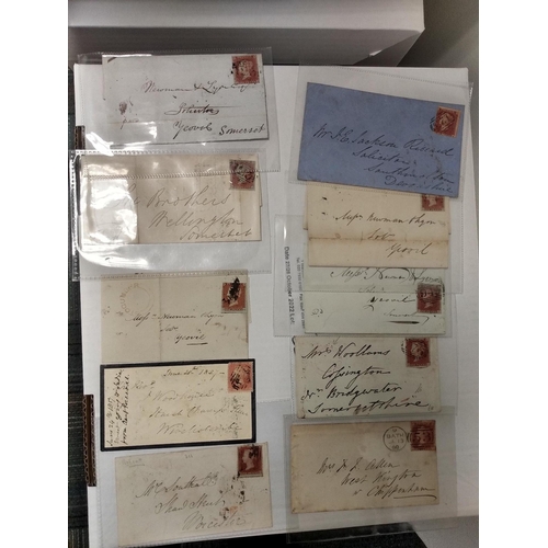 330 - 1772-1858 Entire letters, entires and covers with prestamp, Penny Posts, undated circles (50), 1845 ... 