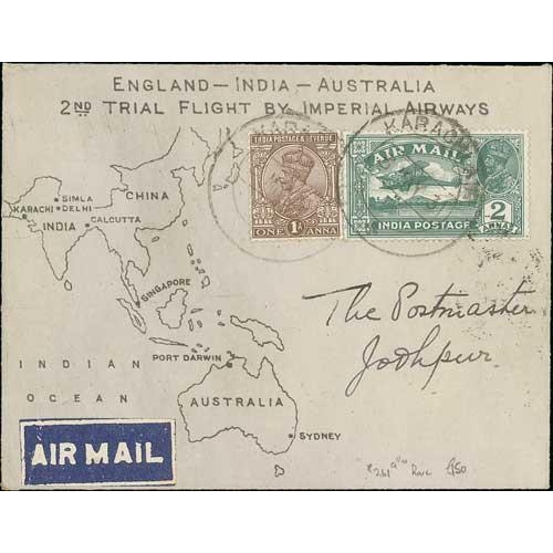 1273 - 1931 (May 5) Imperial Airways second experimental flight from England to Australia, covers flown fro... 