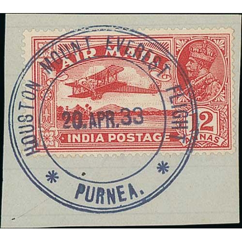 1292 - 1933 (Apr 20) Houston Mount Everest Expedition, 2a, 3a, 4a, 6a and 12a Air stamps tied to separate p... 