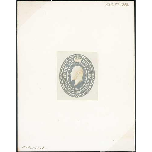 1903 1a Envelope stamp, photographic essay with unadopted inscription including "POSTAGE", affixed t