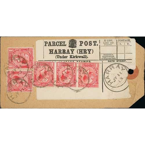 550 - Parcel Tags and Envelopes. 1895-1940 Tie-on parcel tags (12), entire covers bearing Parcel Post labe... 