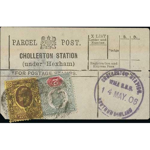 551 - Stations. 1894-1917 Parcel Post labels for railway stations (17, eleven stamped), eleven with statio... 